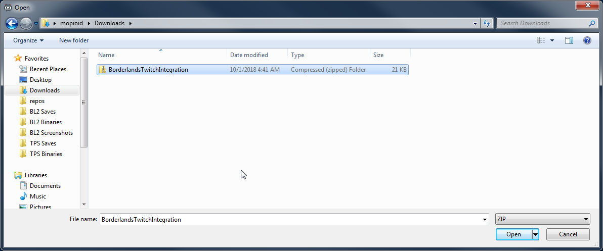Open BorderlandsTwitchIntegration.zip
