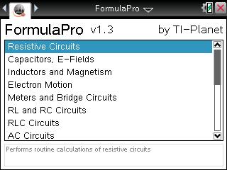 Home Screen of FormulaPro