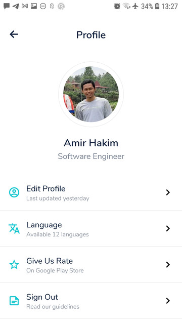 View User Profile Screen