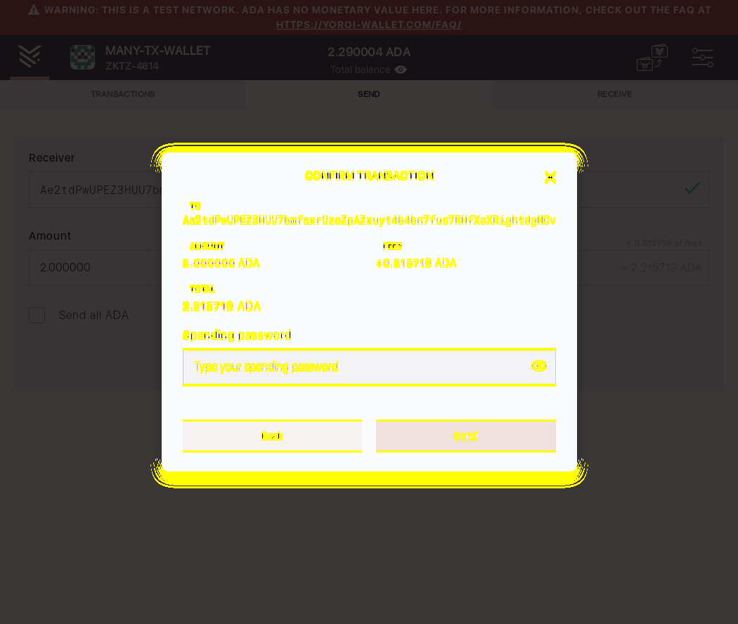 Display warning if wallet changes during confirmation IT59/13_176-I see send money confirmation dialog.png