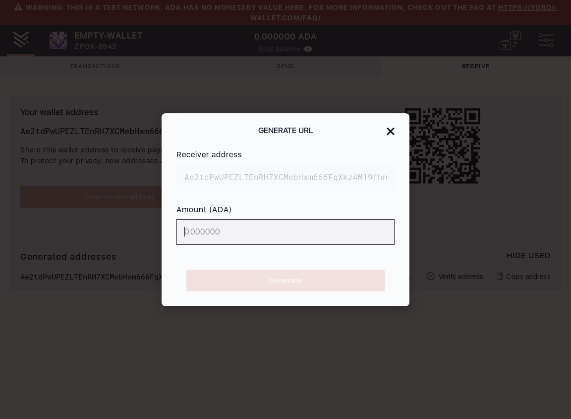 Ensure user can generate a wallet URI and copy it to clipboard IT107/5_9-I click on generate payment URL button.png