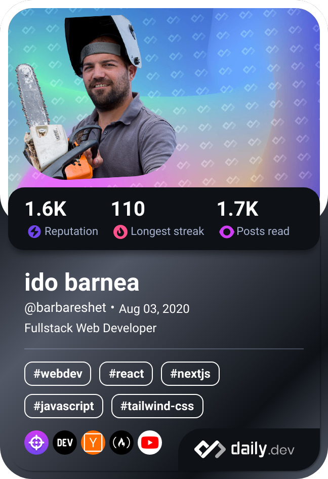 ido barnea's Dev Card