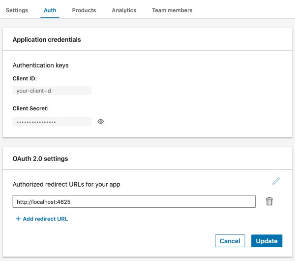 Linkedin Application Configuration