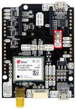 RESET button location SimpleRTK2B