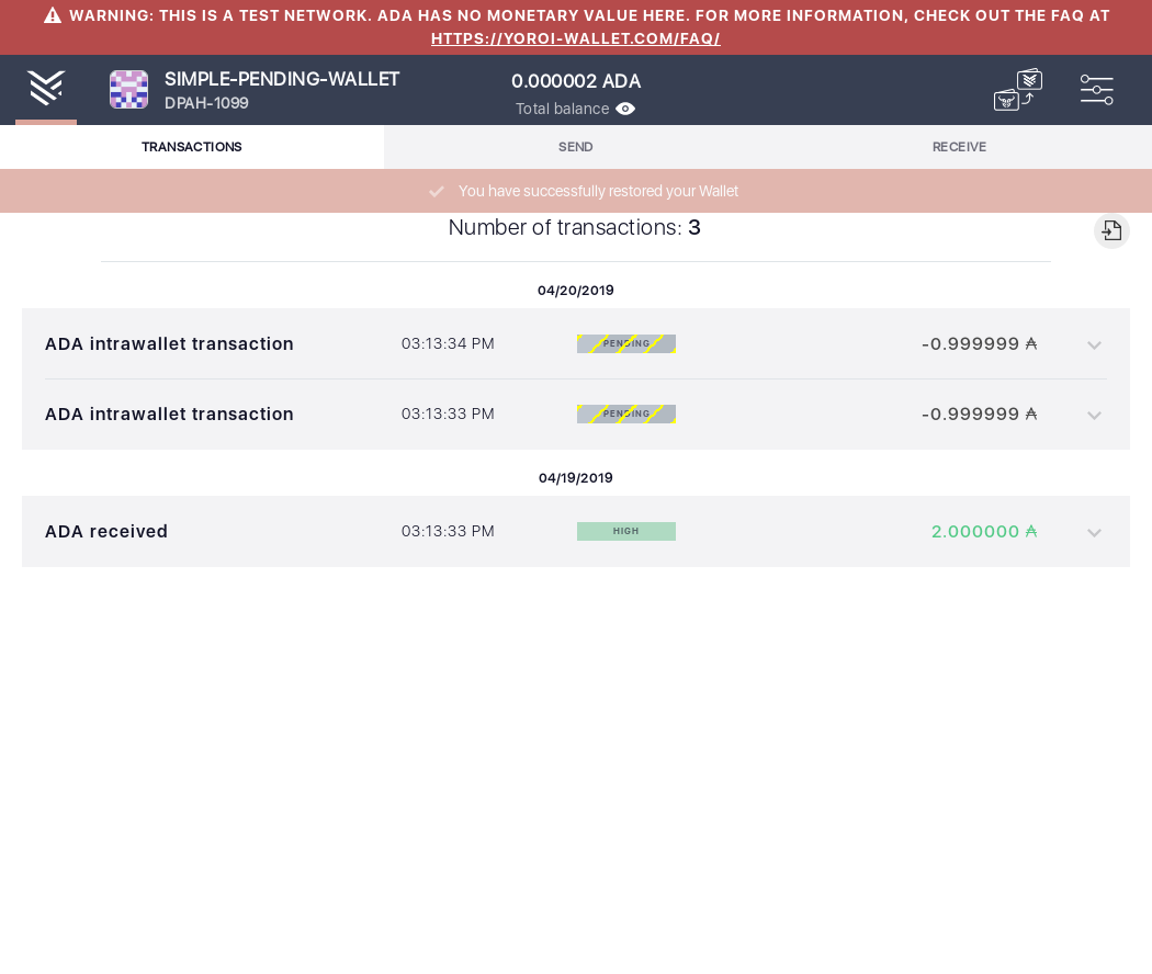 Open the tx history of a simple wallet IT102/3_15-I see the transactions summary.png