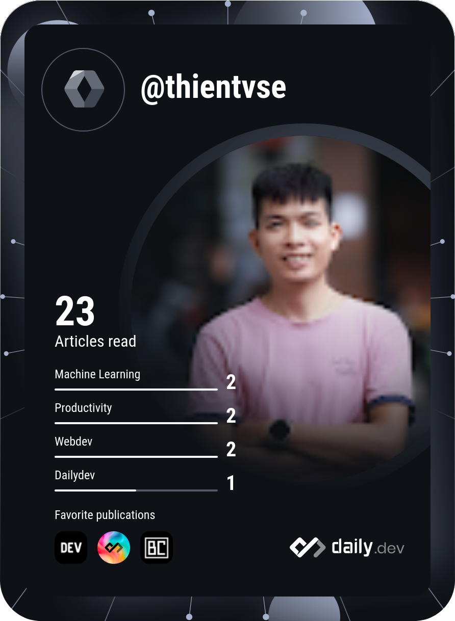 Thientvse's Dev Card