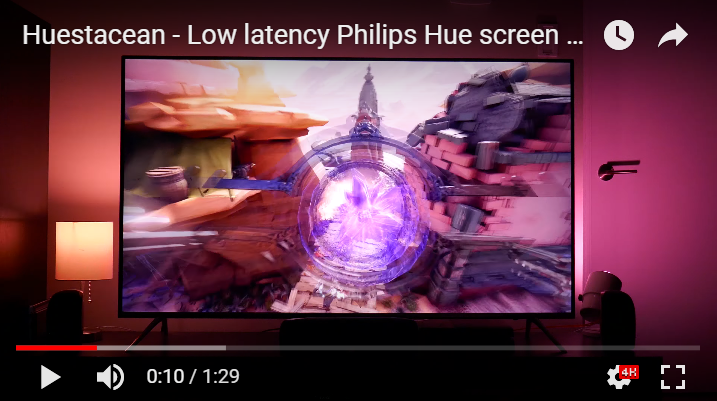 Youtube video demonstrating Huestacean's screen sync feature