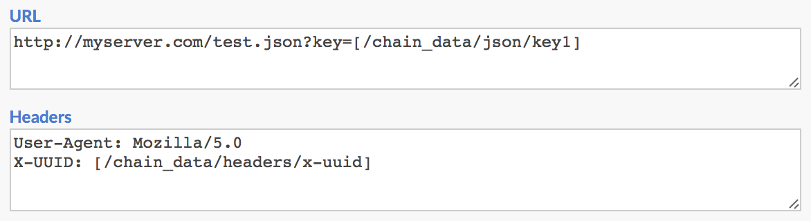 HTTP Request Chain Data