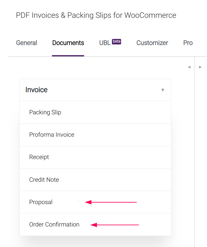 An image showing the document types