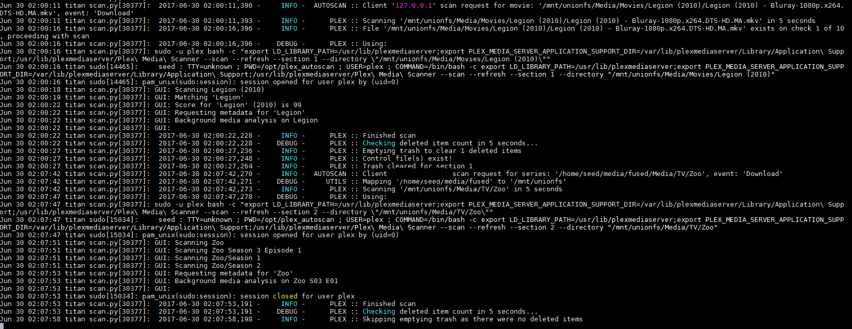 Config output