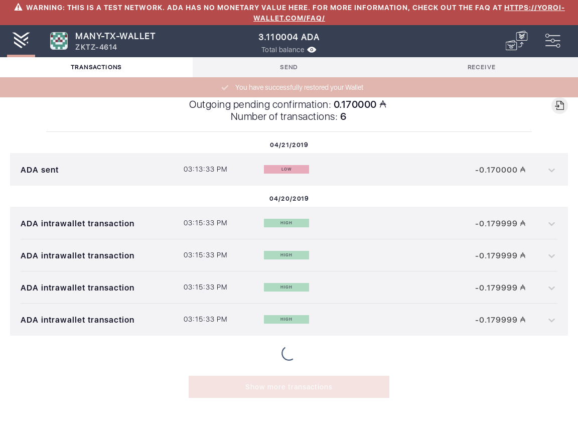 User can send funds from one Yoroi wallet to another IT54/12_27-I should see the summary screen.png