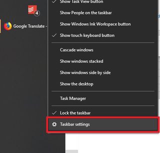 Go to taskbar settings to enable autohide