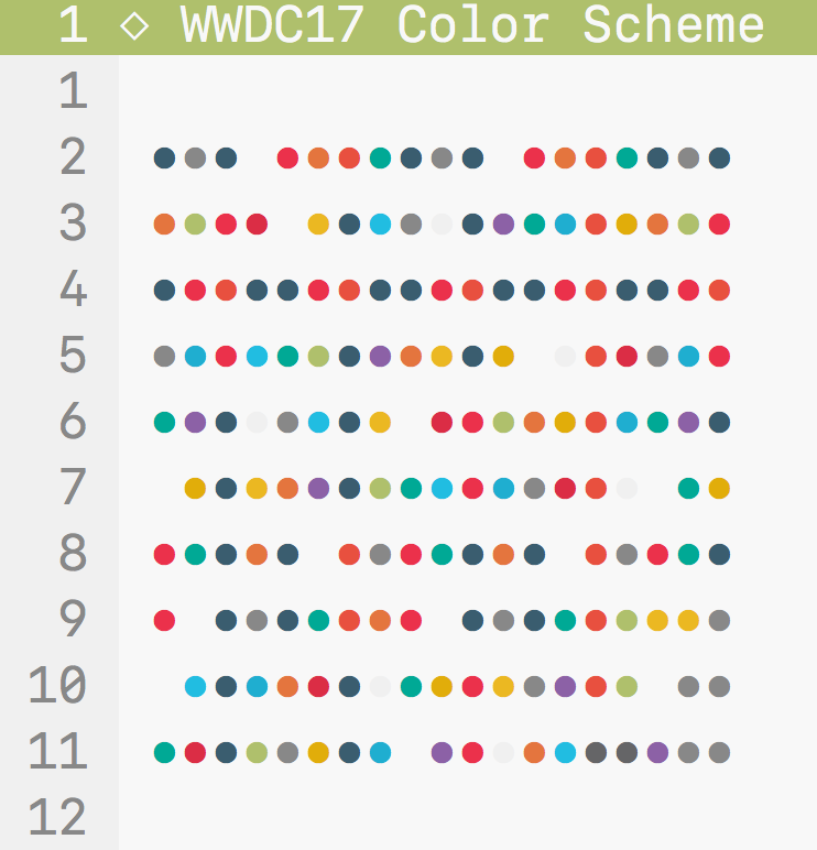 WWDC17 Color Scheme