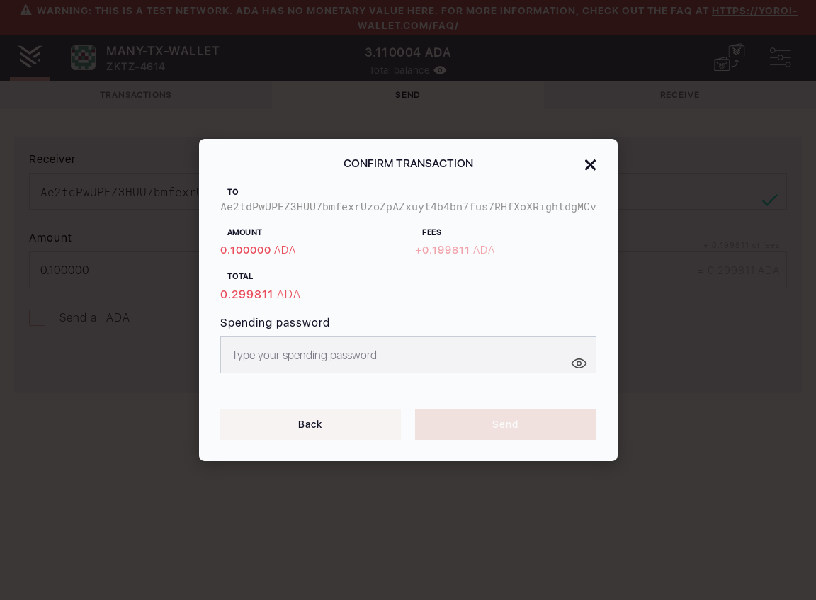 Spending Password should be casesensitive Transaction confirmation IT90/6_49-I click on the next button in the wallet send form.png