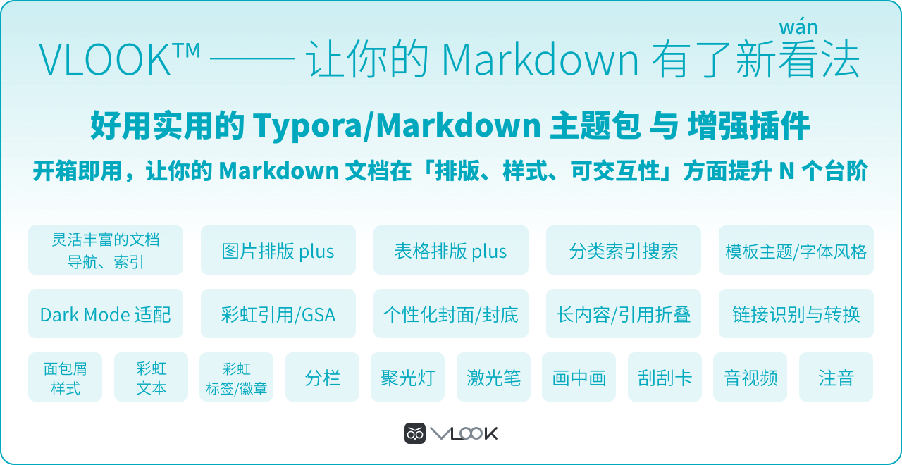 VLOOK™ ── 让你的 Markdown 有了新看(wán)法