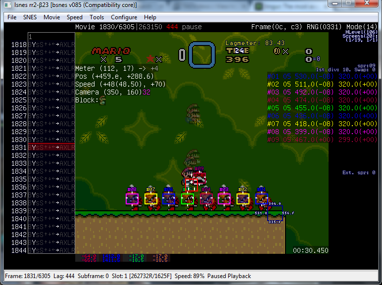 smw-tas for lsnes screenshot