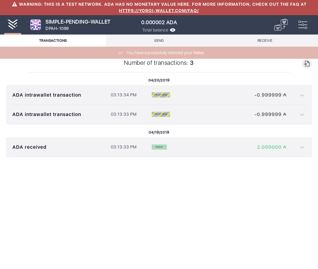 Open the tx history of a simple wallet IT102/4_15-I should see that the number of transactions is .png