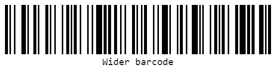 Wider barcode