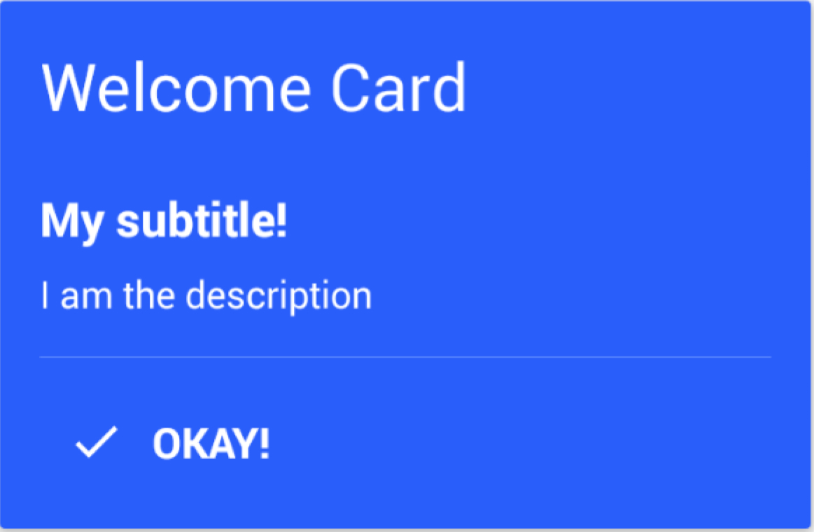 WelcomeCard