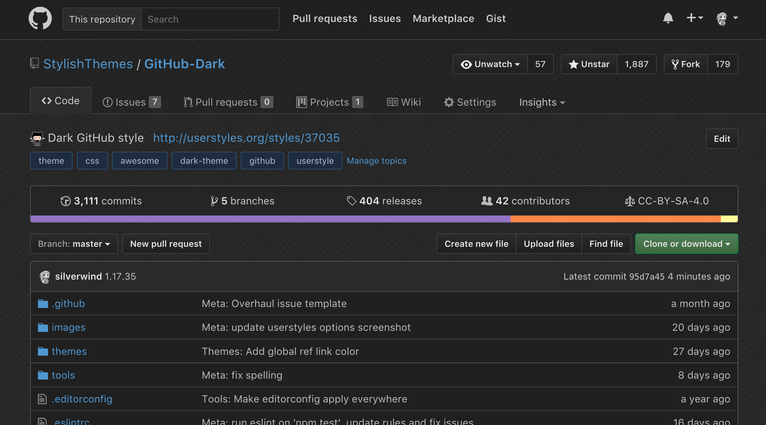 Dark GitHub style