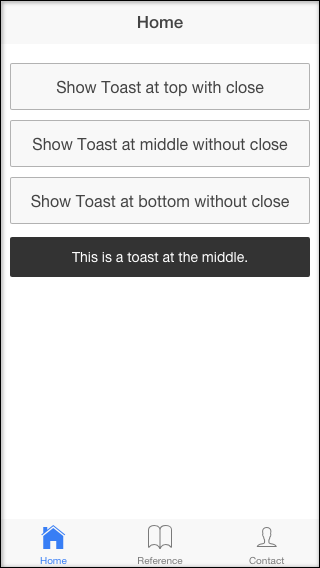 ionic-toast middle