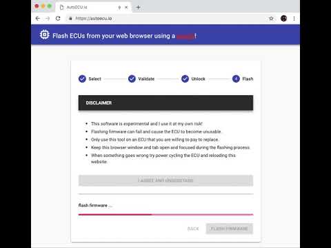 Flash Honda ECU firmware update from a web browser! 