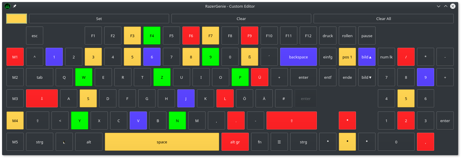 Screenshot of the RazerGenie custom editor