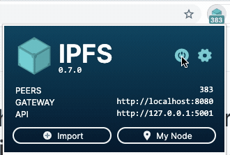 Turn IPFS Companion off and on again