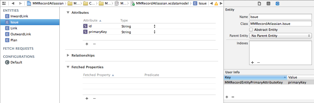 MMRecord Model Configuration for Swift