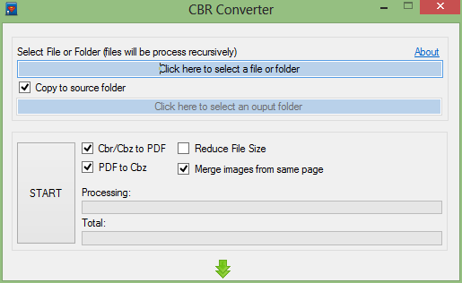 CbrConverter screenshot