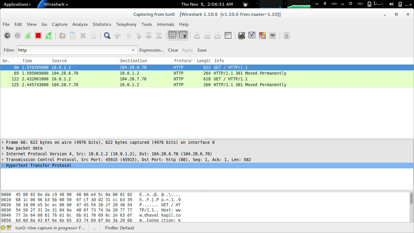 tun0 proxy server side