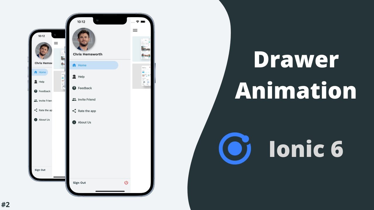 Sidebar/Drawer animation in Ionic Thumbnail