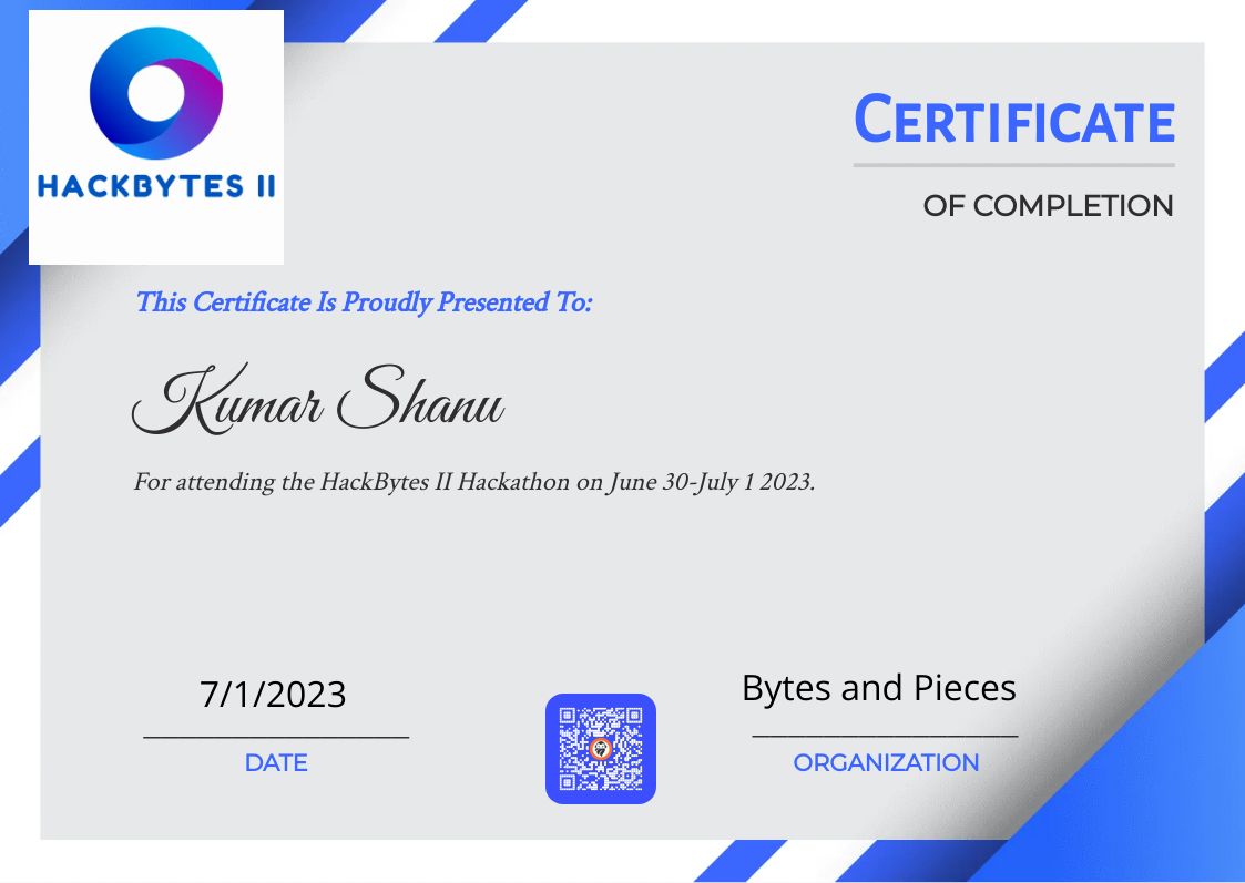 Certificate DevPost