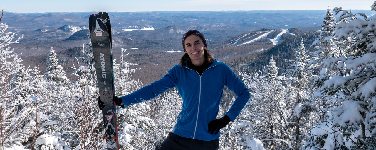 Val on top of a mountain