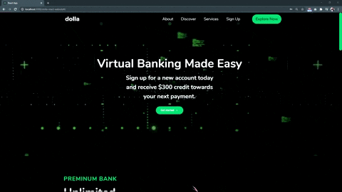 dolla website with React