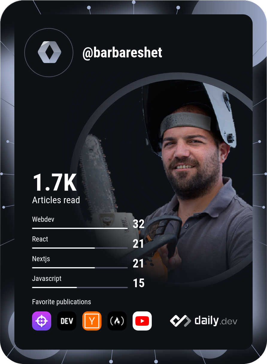 ido barnea's Dev Card