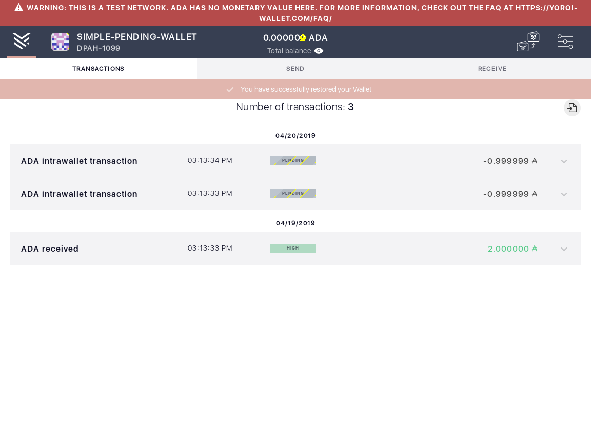 Open the tx history of a simple wallet IT102/3_15-I see the transactions summary.png