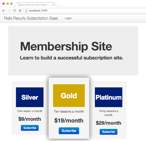 Rails Application for a Membership, Subscription, or SaaS Site