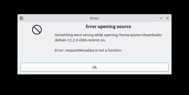 Error message