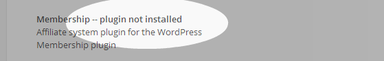 Affiliates - Add-ons - plugin not installed