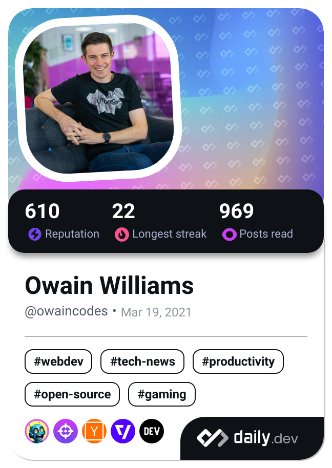 Owain Williams's Dev Card