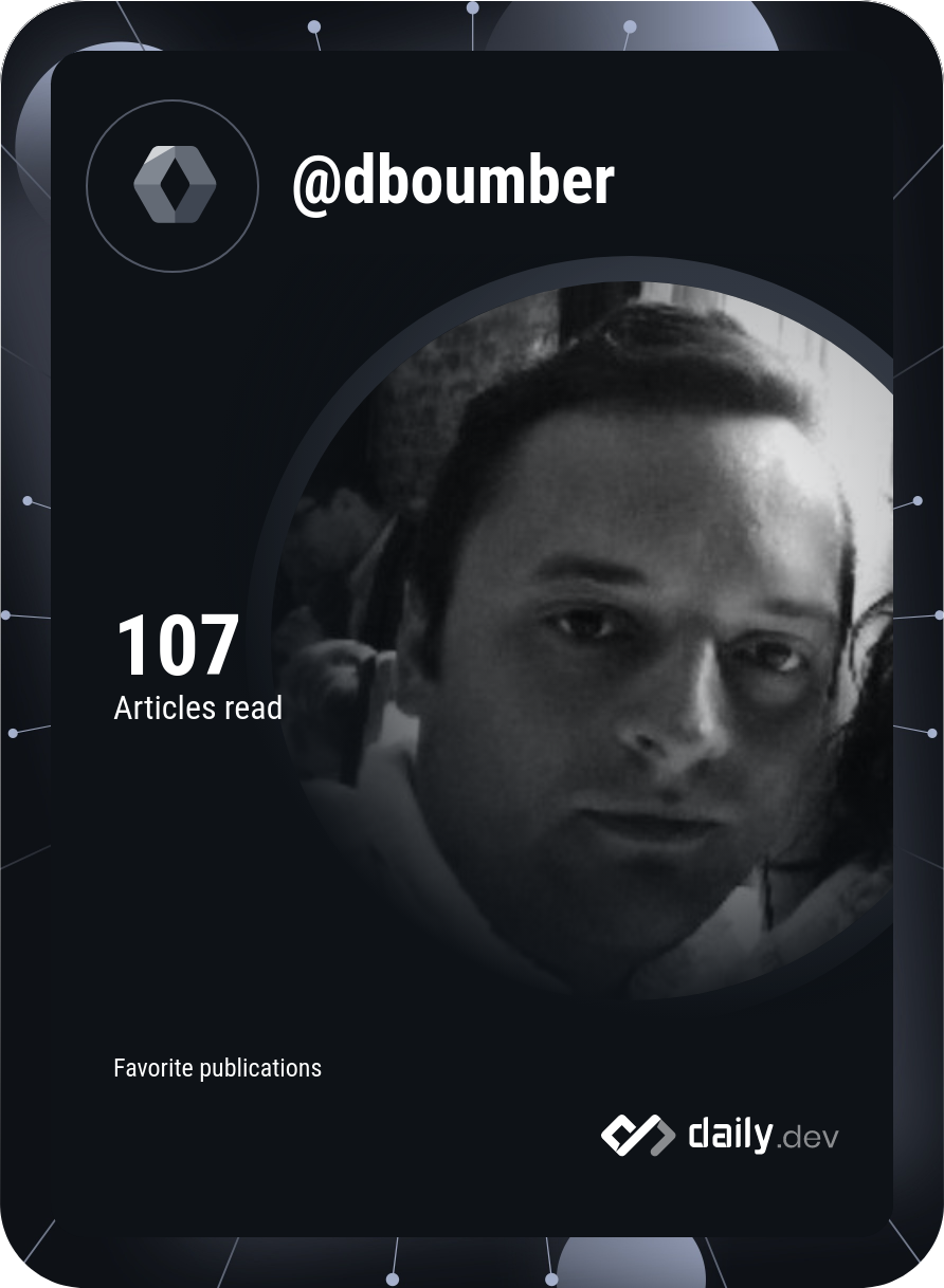 Dainis Boumber's Dev Card