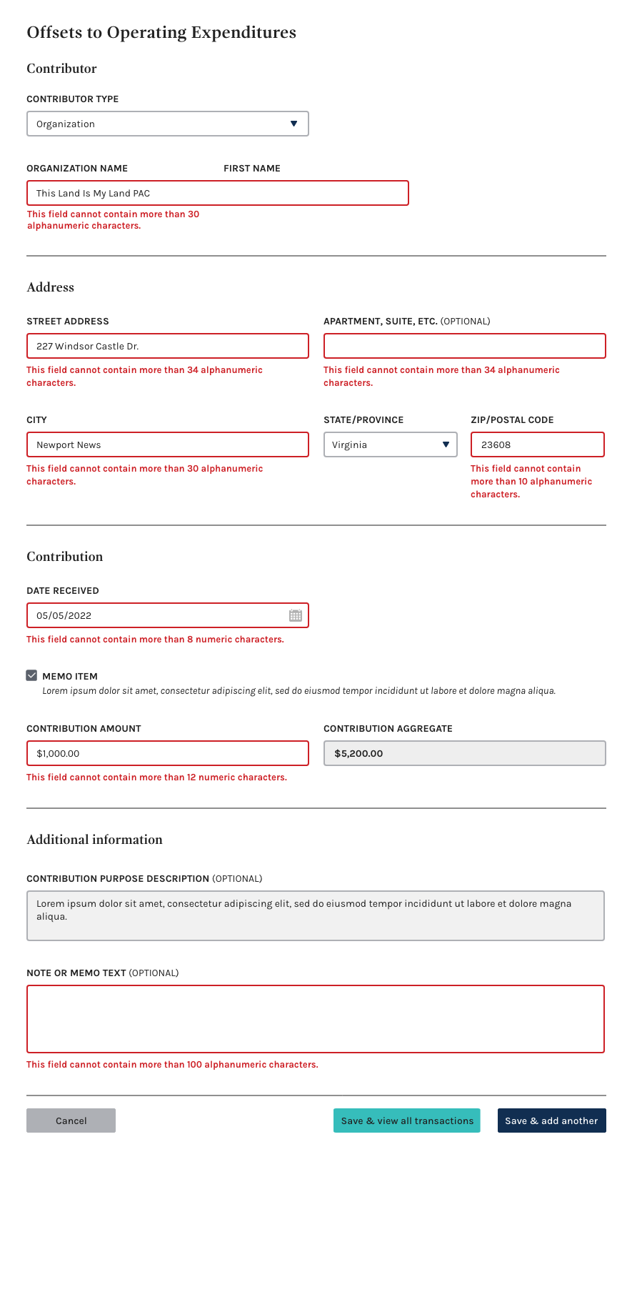 Group B - Offsets to Operating Expenditures - Organization - Errors.png