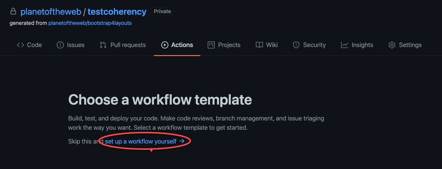 Set up a workflow yourself link