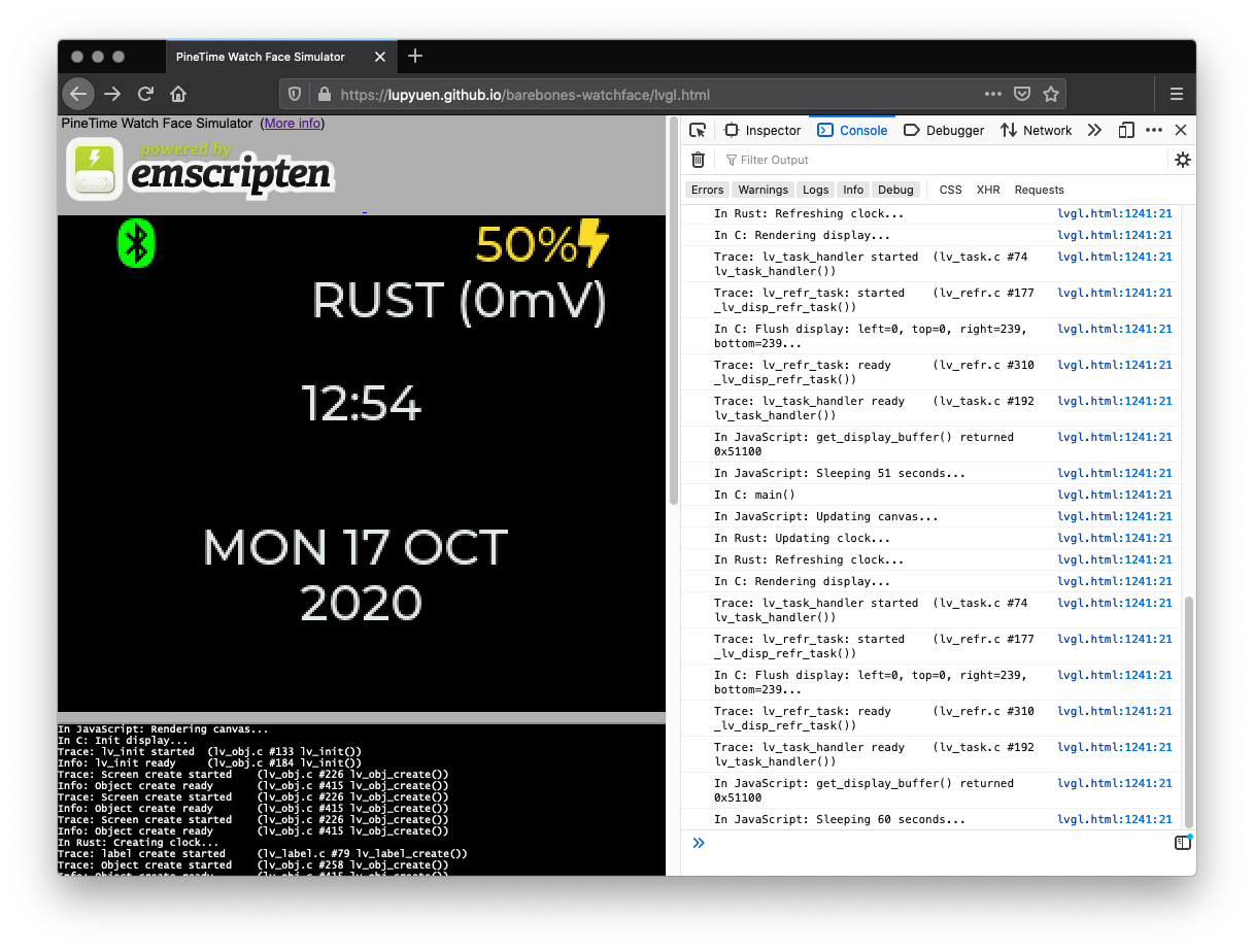 WebAssembly Simulator for Rust on Mynewt