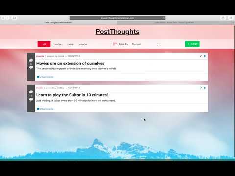 Demo of 'Post Thoughts' by Ramiz Rahman