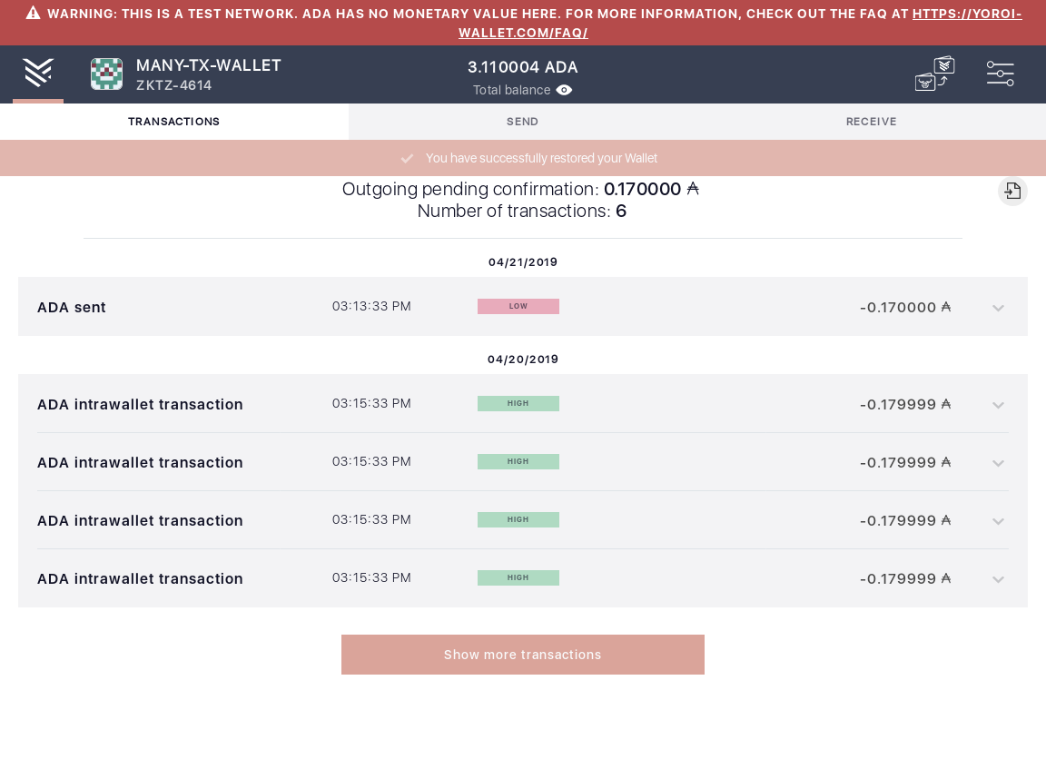 Open the tx history of a complex wallet IT103/4_41-I should see that the number of transactions is .png