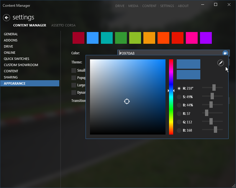 New colorpicker control