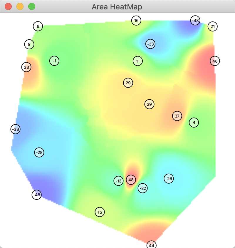 Area heat map