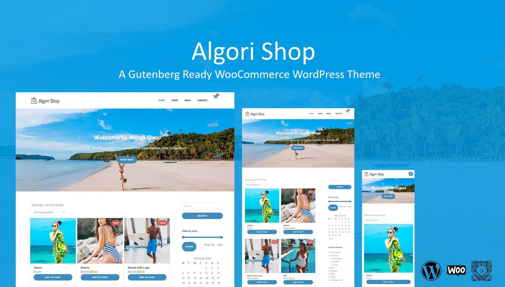 Algori Shop Gutenberg Ready WooCommerce WordPress Theme